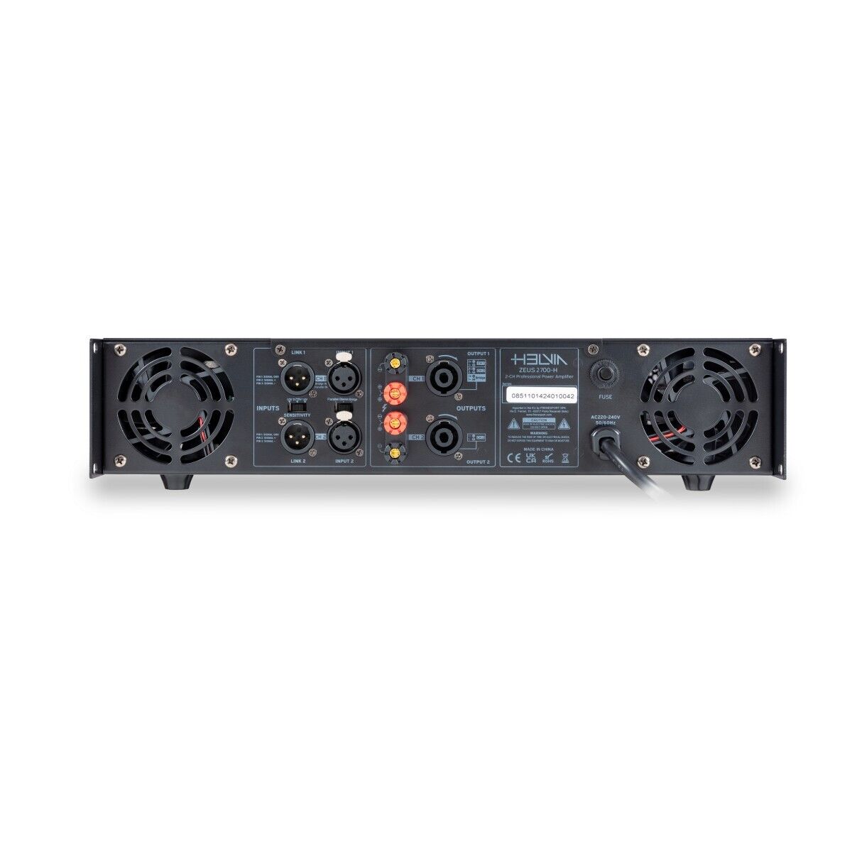 Helvia Zeus 2700-H 2x1000W Amplificatore Di Potenza 8Ohm