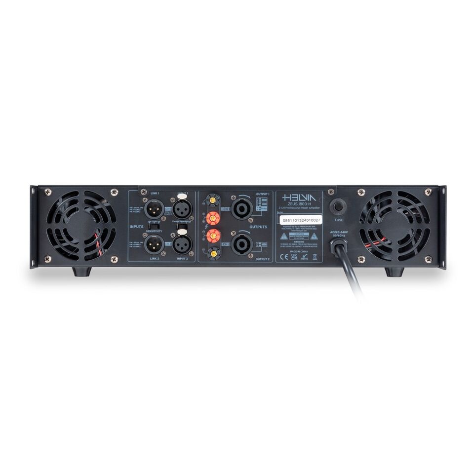 Helvia Zeus 1800-H 2x600W Amplificatore Di Potenza 8Ohm