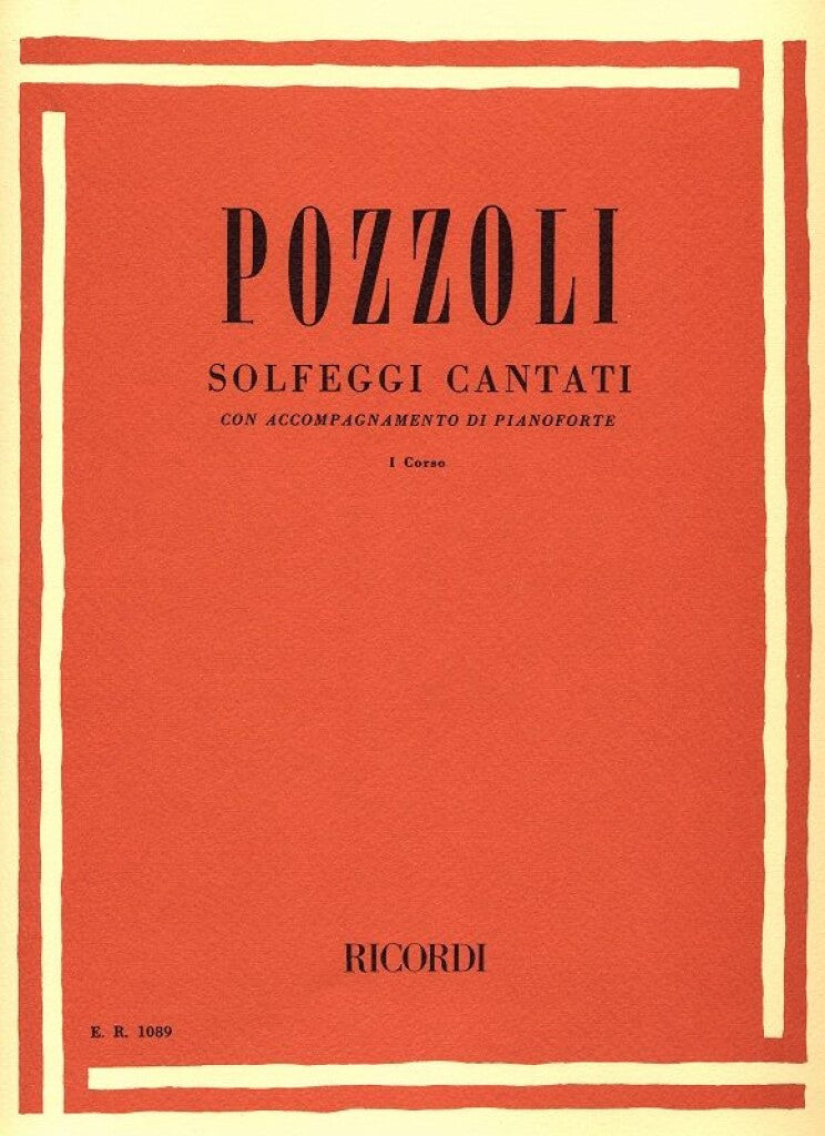 Ricordi Pozzoli Solfeggi Cantati con Accompagnamento di Pianoforte I Corso