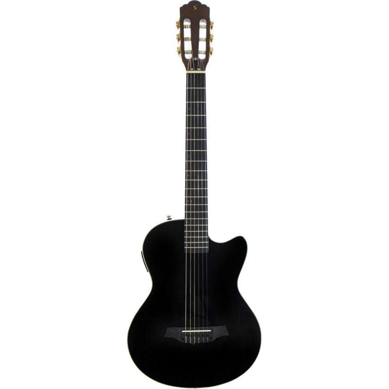 Stagg Chitarra Classica Solid Body Elettrificata Nera