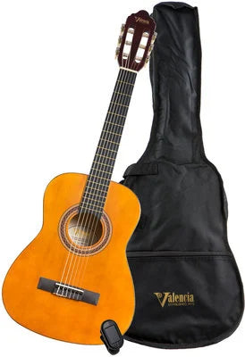 Valencia Kit Chitarra Classica 1/2 con Borsa ed Accordatore