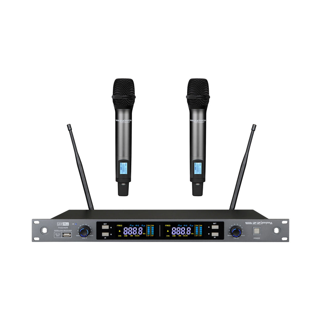 Zzipp Set Doppio Radiomicrofono a Gelato Uhf 2 x 48 Ch