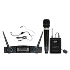 Zzipp Dual Handheld and Headset UHF 48-Channel Wireless Microphone Set
