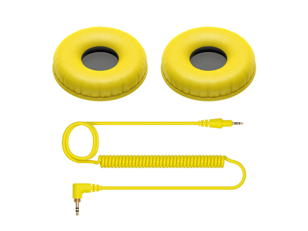 Pioneer Dj Ear Pads and Cord Yellow