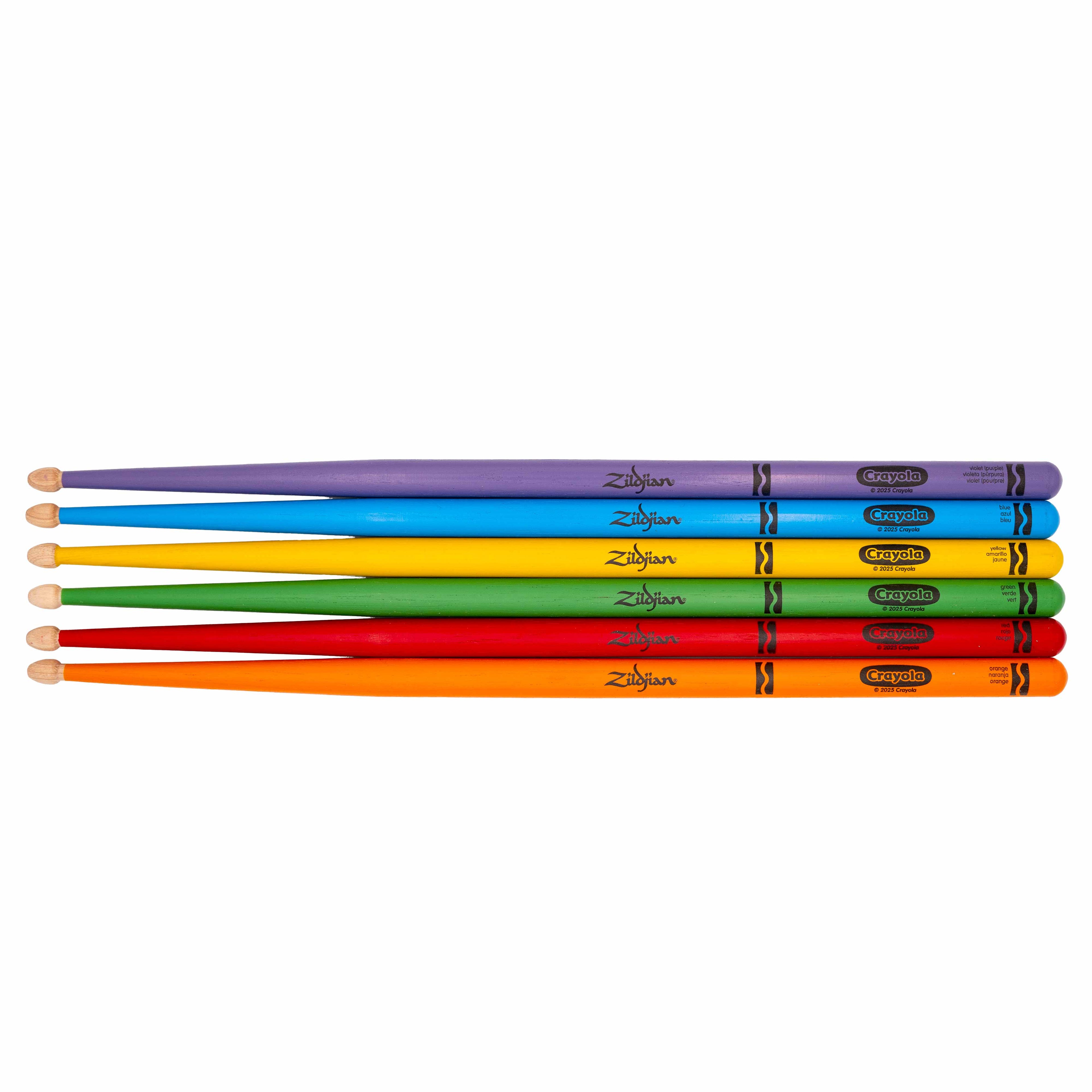 ZILDJIAN PZA ZKIDS 6 DRUMSTICKS + PAD, CRAYOLA