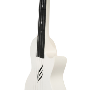 Cascha Ukulele Concerto in Carbonio Pack White con Borsa Tracolla e Plettri