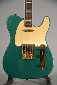 Squier 40Th Anniversary Telecaster Gold Anodized Pickguard Sherwood Green Metal