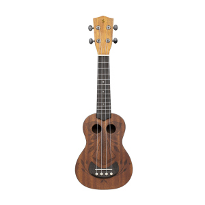 Stagg Tiki series soprano ukulele with sapele top, Oh finish, with black nylon gigbag