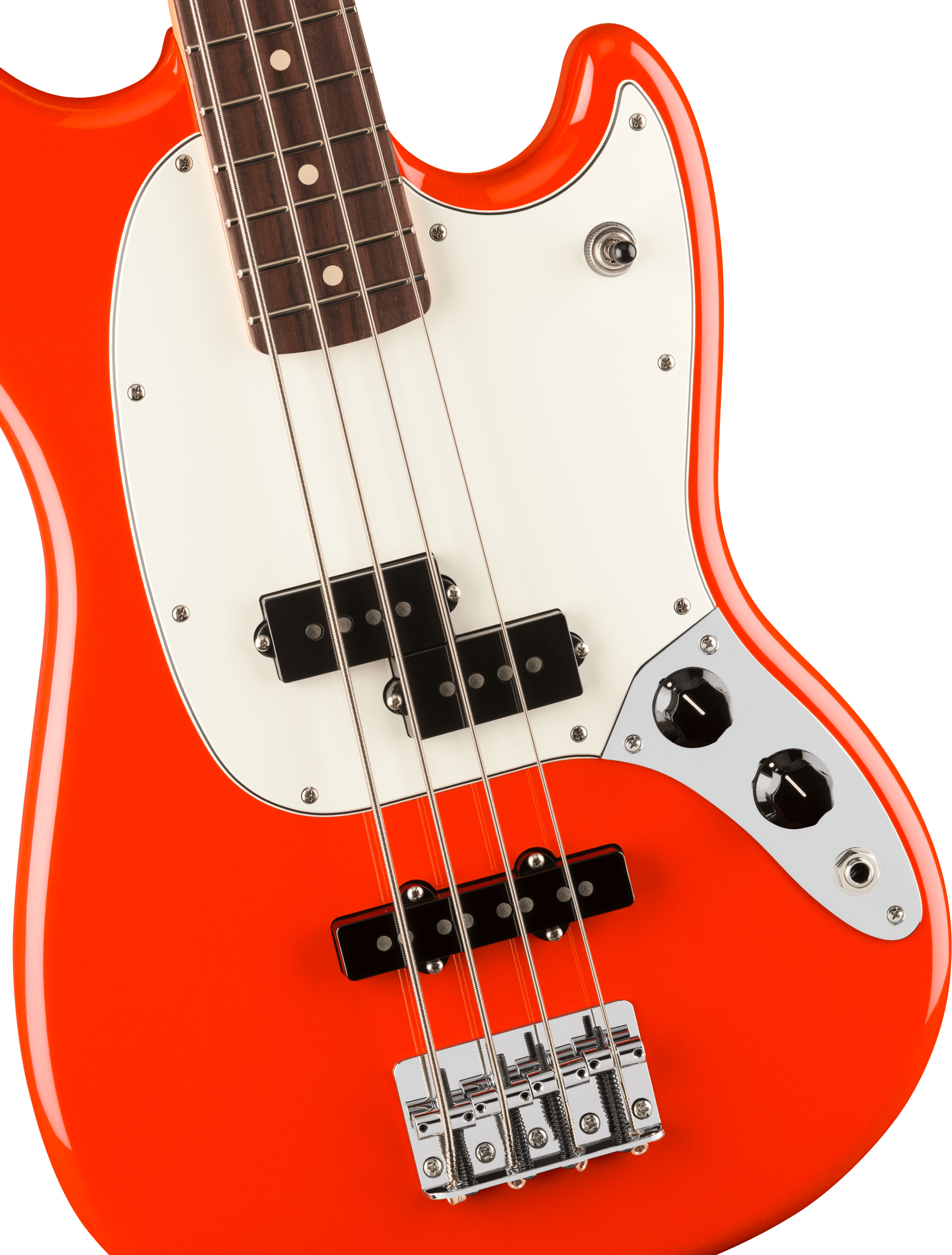 Fender Player II Mustang Bass PJ Rosewood Fingerboard Coral Red