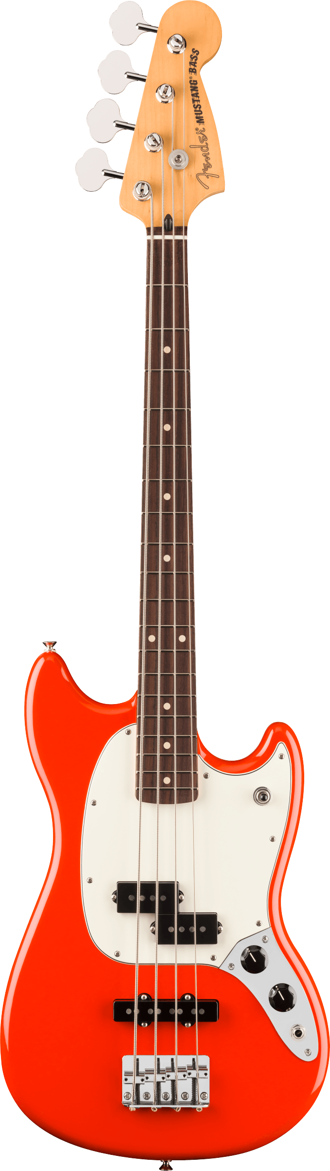 Fender Player II Mustang Bass PJ Rosewood Fingerboard Coral Red