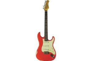 Eko Guitars S-300 Relic Fiesta Red