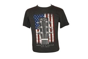 Martin & Co. 18CM0132M T-Shirt American Flag, Charcoal, M