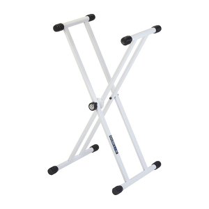 Quik Lok T20 White double X keyboard stand