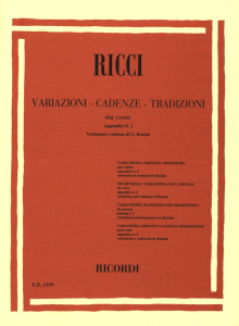 Ricci - Variazioni-Cadenze Tradizioni per Canto - Appendice n.2