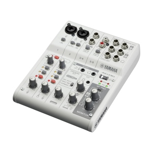 Yamaha Ag06Mk2 White Mixer 6 Canali Live Streaming con Usb ed Interfaccia Audio