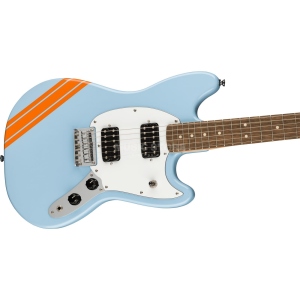 Squier Fsr Bullet Competition Mustang HH Daphne Blue e Competition Orange Stripe