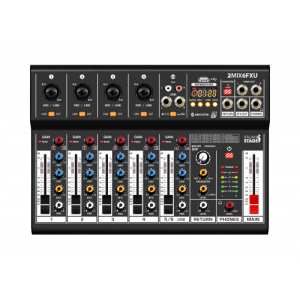 Italian Stage By Proel 2Mix6FXu Mixer Audio Stereo a 6 Canali con DSP Effetti