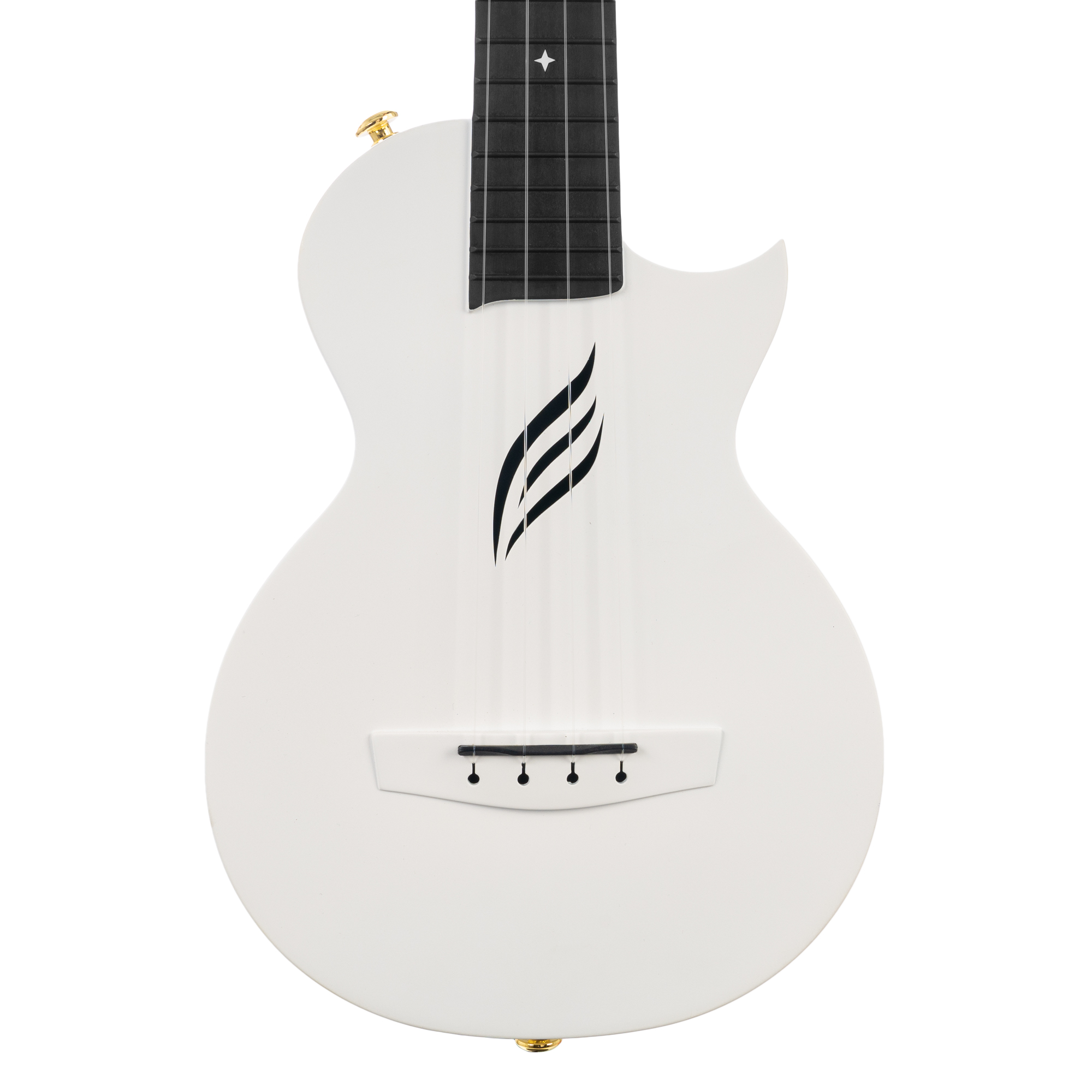Cascha Ukulele Concerto in Carbonio Pack White con Borsa Tracolla e Plettri