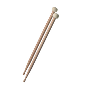 Stagg Pair of hickory Combo-Tip drumsticks with 5A wooden tip and 30 mm round felt head