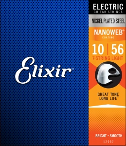 Elixir 12057 Nanoweb Nickel Plated Muta Per Chitarra Elettrica 7 Corde 10-56