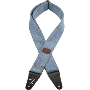 Fender Tracolla Wrangler Riveted Denim Straps Light Indigo