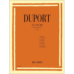 Ricordi Duport 21 Studi per Violoncello (Crepax)