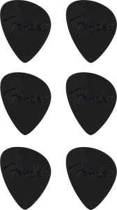 Fender Picks Offset Black Pack 6 Pcs