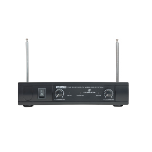 Soundsation Radiomicrofono VHF Doppio Plug and Play con 2 Microfoni Palmari