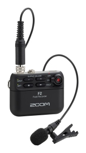 Zoom F2 Field Recorder with Lavalier Microphone