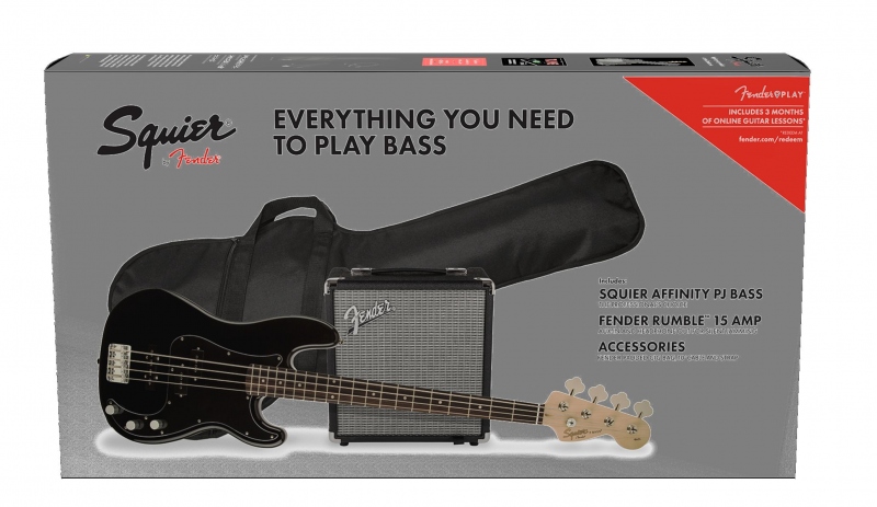 Squier Affinity Precision Bass Pj Pack Rumbler 15 Black