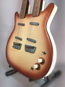 Danelectro Chitarra Elettrica e Basso Elettrico Double Neck Copper Burst