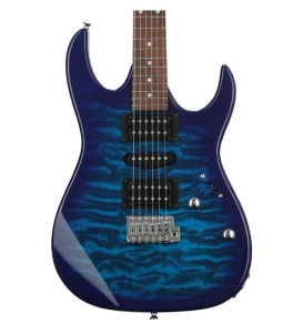 Ibanez Grga120Qatbb Chitarra Elettrica Blu Trasparente