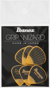 Ibanez Set of 6 Picks  Sand Grip Yellow