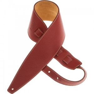 Magrabo Leather Guitar and Bass Strap Holes HS Colors Rusty Red 6 cm