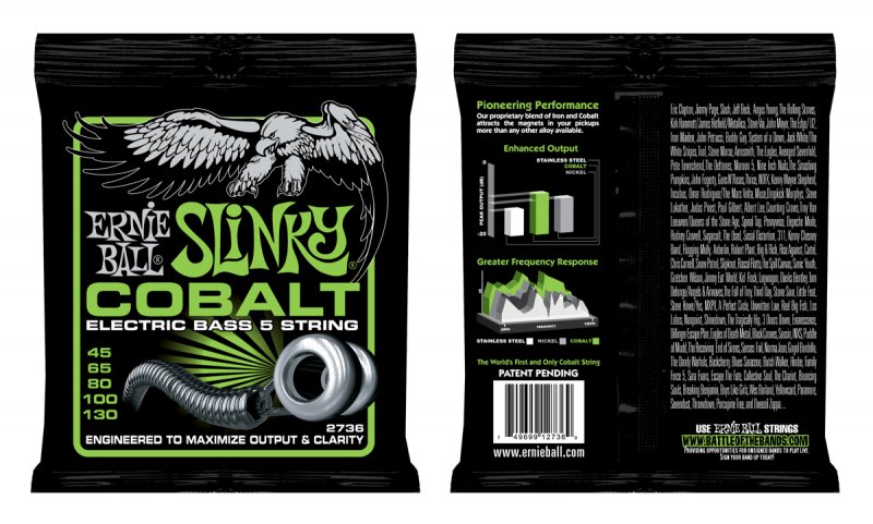 Ernie Ball 2736 Cobalt 5-S Slinky Bass