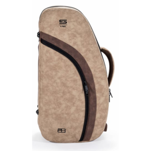 Stefy Borsa per Sax Contralto Imbottitura 30 mm. in Ecopelle Avana Dark Brown