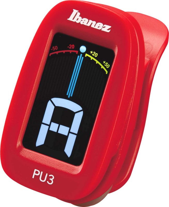 Ibanez-pu3-bl-clip-chromatic-tuner Red