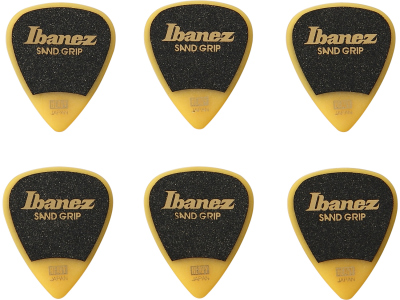 Ibanez 6 Pick Set  1 Mm Sand Grip Yellow