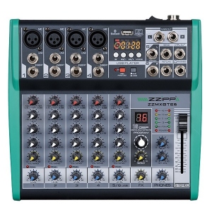 Zzipp COMPACT MIXER 6 CHANNELS WITH DSP MULTI EFFECT AND BLUETOOTH CONNECTIVITY
