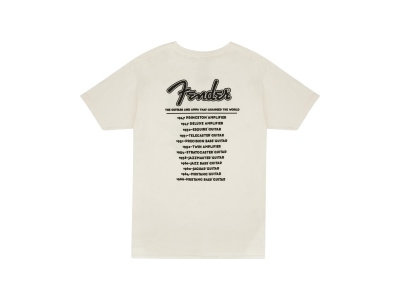 Fender World Tour T-Shirt Vintage White Small