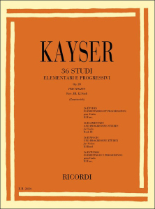 Kayser - 36 Studi elementari e progressivi Op.20 per Violino, Fascicolo III