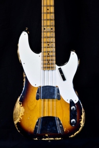 Fender Custom Shop 55 Precision Bass Heavy Relic 2 Color Sunburst