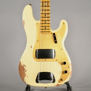 Fender Custom Shop 58 Precision Bass Heavy Relic Maple Neck Vintage White