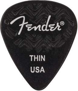 Fender Plettri 351 Wavelegth Black Thin Pack 6 Pz