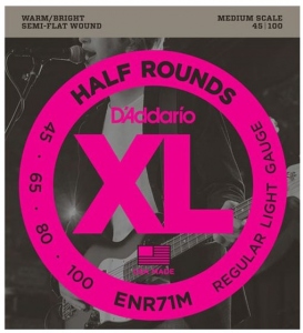 D'ADDARIO ENR71M HALF ROUNDS BASS MEDIUM SCALE 45-100