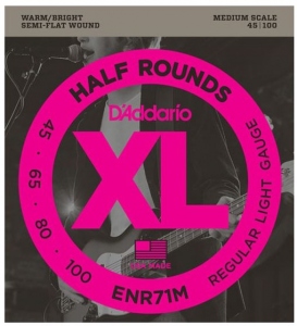 D'Addario Half Rounds 45-100 Muta Per Basso Elettrico