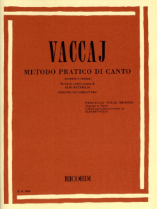 Vaccaj - Metodo pratico di Canto (Soprano o Tenore)