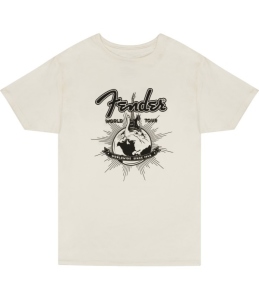 Fender Spaghetti World Tour Tshirt Vintage White L