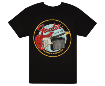 Fender T-Shirt 1946 Guitars & Amplifiers Vintage Black Large