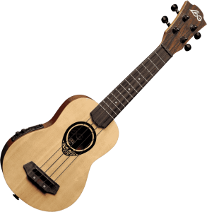 Lag Tkb150e Ukulele Mini Bass Natural con Preamp e Gigbag